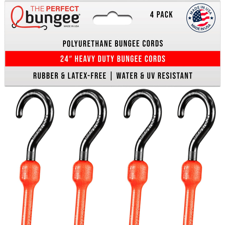 24" Heavy Duty Poly Bungee Cord 4 Pack