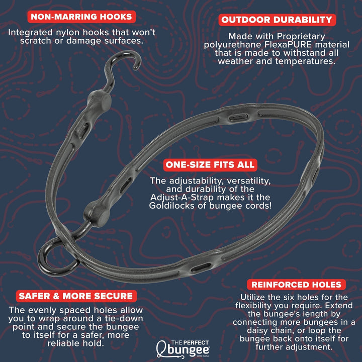 36" Adjust-A-Strap® Adjustable Bungee Strap 4 Pack