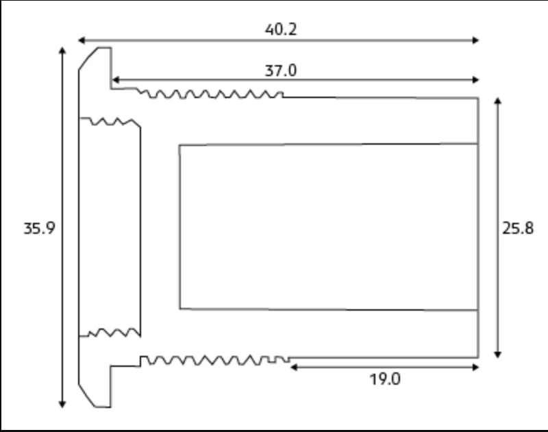 IP67 Microphone Extension Lead (6 1/2ft) with Panel Mount – Suit XRS-390C