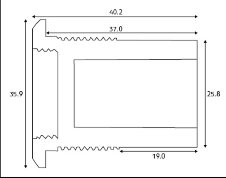 IP67 Microphone Extension Lead (6 1/2ft) with Panel Mount – Suit XRS-390C