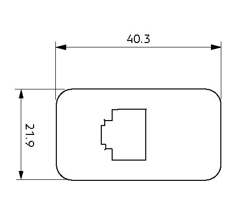 RJ45 Pass-Through Adaptor - Type 10 (White)