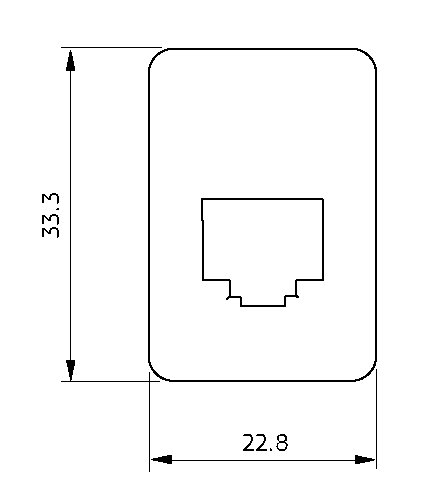 RJ45 Pass-Through Adaptor - Type 9 (Red)