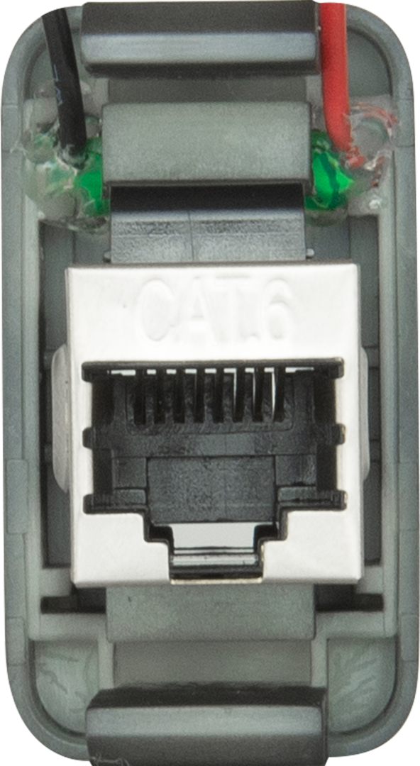 RJ45 Pass-Through Adaptor - Type 2 (Red)